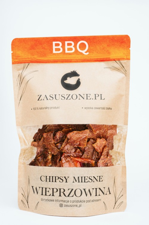 Suszone Mięso Wieprzowina BBQ 550g "Jerky Wieprzowe BBQ"