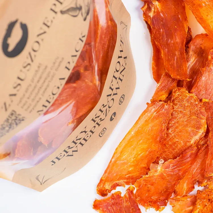 suszone mięso wieprzowina 550g Zasuszone - jerky wieprzowe z najwyżej jakości wieprzowiny